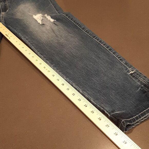 Philosophy Size 10 Distressed Jeggings with Zipper on Legs - Picture 11 of 12